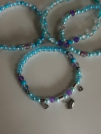 Image 8 of Star Shine Blueberry Milk Blue and Purlple Tumbler Bracelet Stack