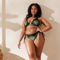 All-over print recycled string bikini Panther 