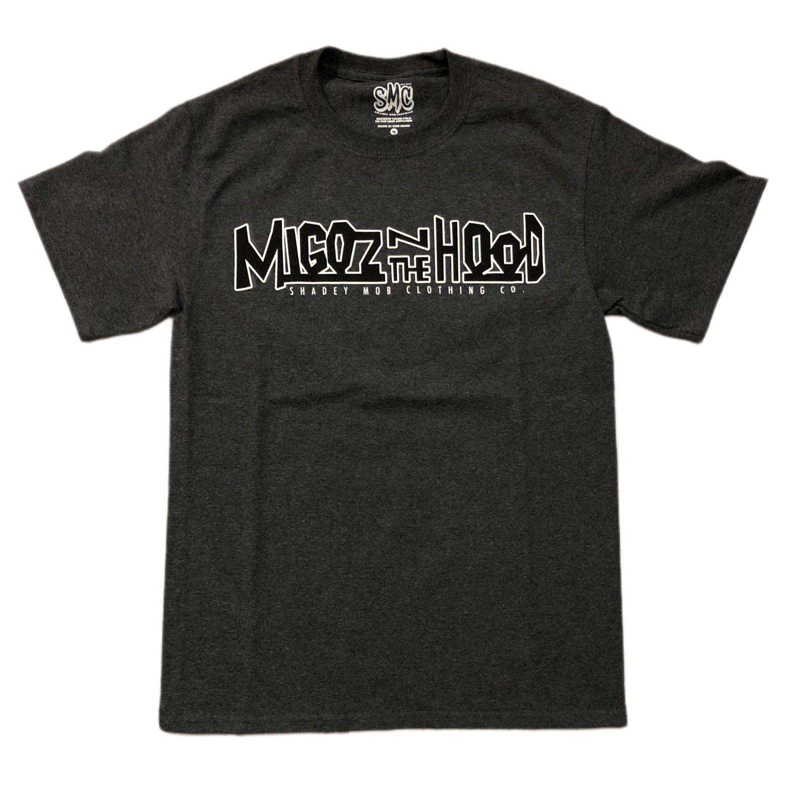 Migoz N The Hood shirt (Charcoal/Black) | Shadey Mob Clothing