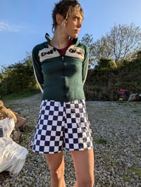 Image 2 of April wrap shorts in check cotton