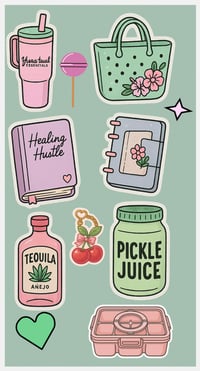 Wellness Baddie Sticker Sheet