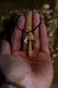 Image 4 of Spalted Beech Mushrrom Pendant-