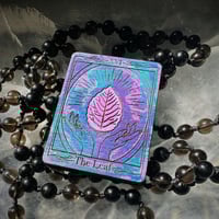 Image 1 of Wood Tarot Card/Hand Painted