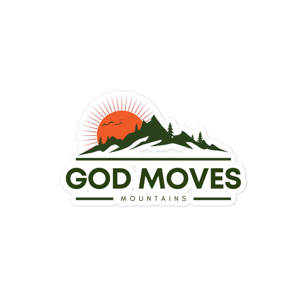 Image of God Moves Mountains Stickers