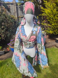 Image 1 of Pefkos co ord sarong set -palms pastels