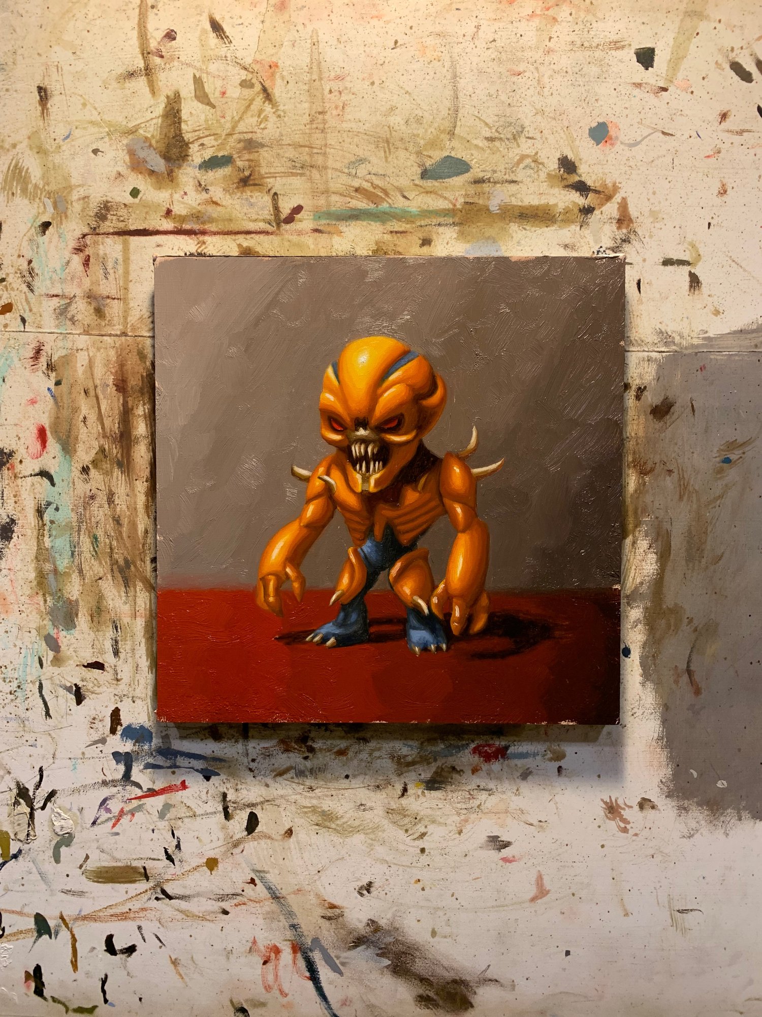 Image of “Imp”  demon from Doom oil painting 