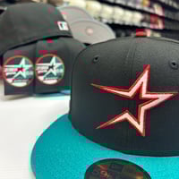 Image 1 of New Era 59Fifty Black NorthWest Green