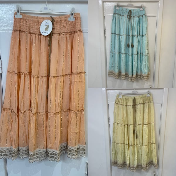 Image of BoHo Tiered Maxi Skirt