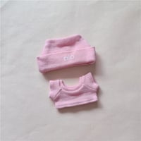 Image 12 of 15 17cm For Labubu Doll Badminton Sports Flat Hat Pants Clothes Sweater Pleated Skirt Outfit Clothin