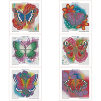 Image 3 of Colorful Butterflies Mini Diamond Painting Kit by Emma Casey