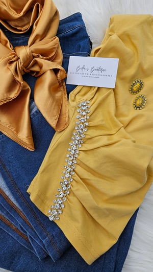 Image of Sunflower Rhinestone Top