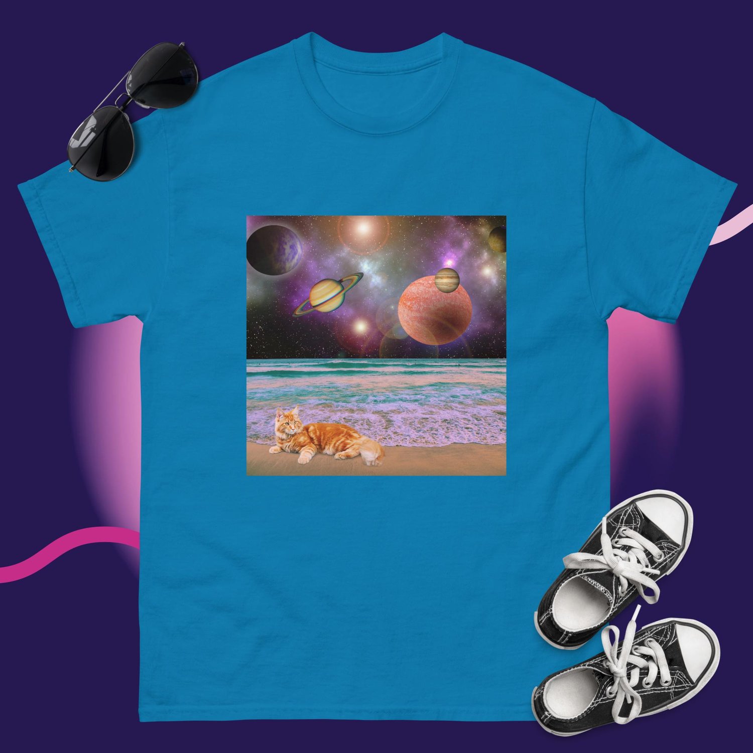 Image of CATching Planetary Rays - Unisex Classic Fit T-Shirt