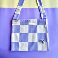 Image 1 of Sac Lavender Check en coton 