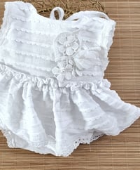 Image 2 of Newborn girls photoshooting body-dress - Emma - white | photo props