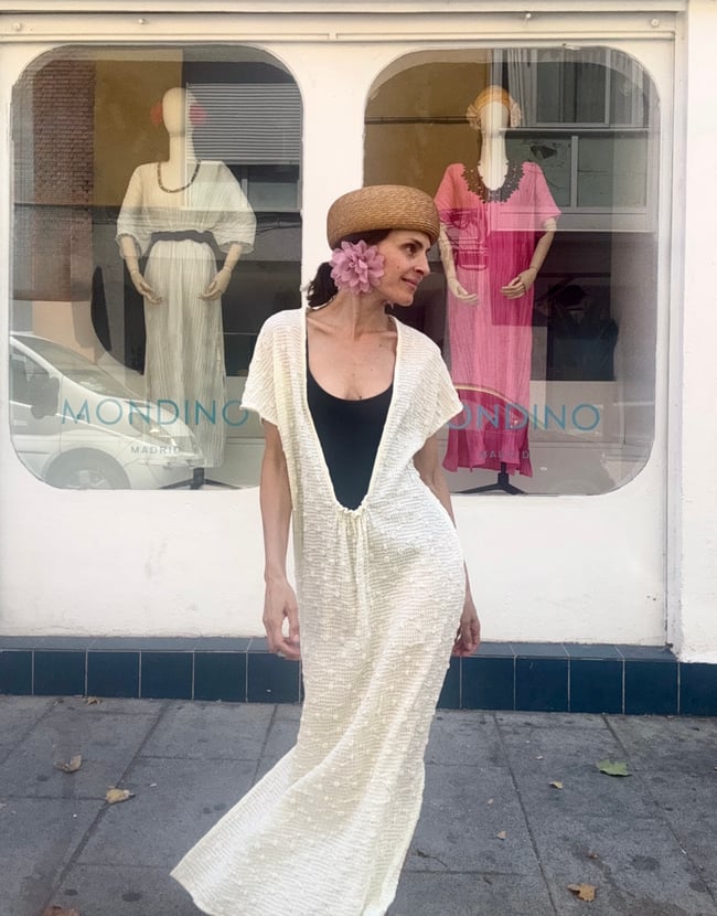 ECRU KNIT COACHELLA KAFTAN