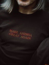 Image 2 of MAKE AHIMSA GREAT AGAIN Shirt Darkred 