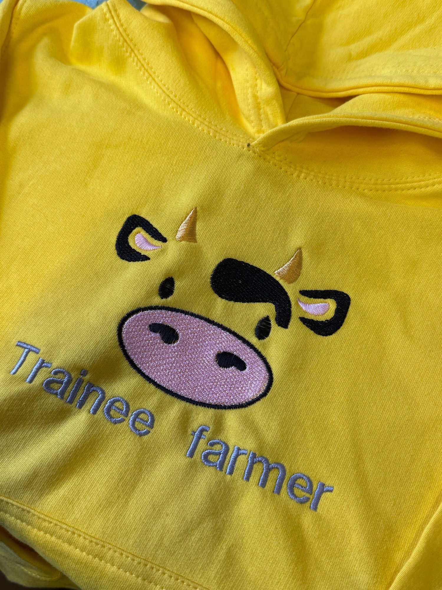 Image of Junior - Cow Hoody with Personalisation 