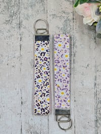 Image 1 of Daisy Leopard Wristlet Keyring
