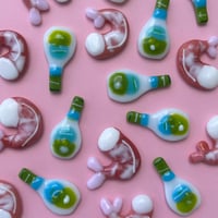 Image 5 of Fused glass tiny ranch bottle magnets