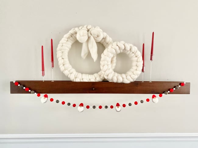 Gnome for the Holidays Felt Ball Garland