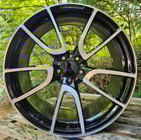 20" C43 STYLE STAGGERED ALLOY WHEELS FITS MERCEDES 5X112 BLACK MF