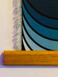 Image 2 of Small ‘Parallel Universe’ in teal Vintage Groove wall hanging