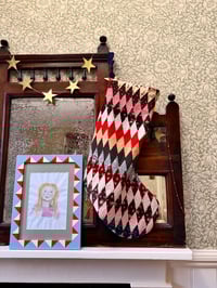 Image 6 of Antique American Lonestar Quilt Stocking No. 1