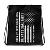 Flag Drawstring bag