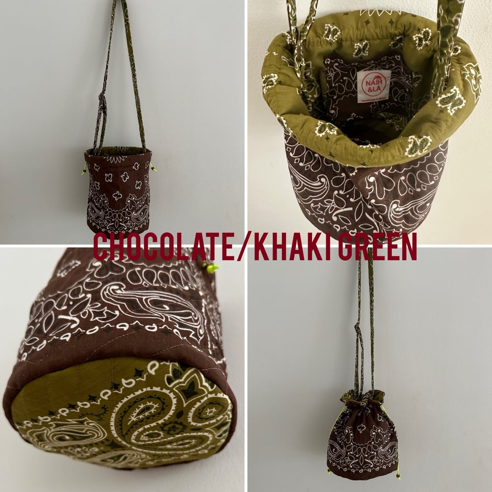 Image of Quilted bandana bucket bag