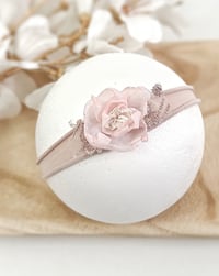 Image 3 of Newborn headband for photoshoot | baby pink