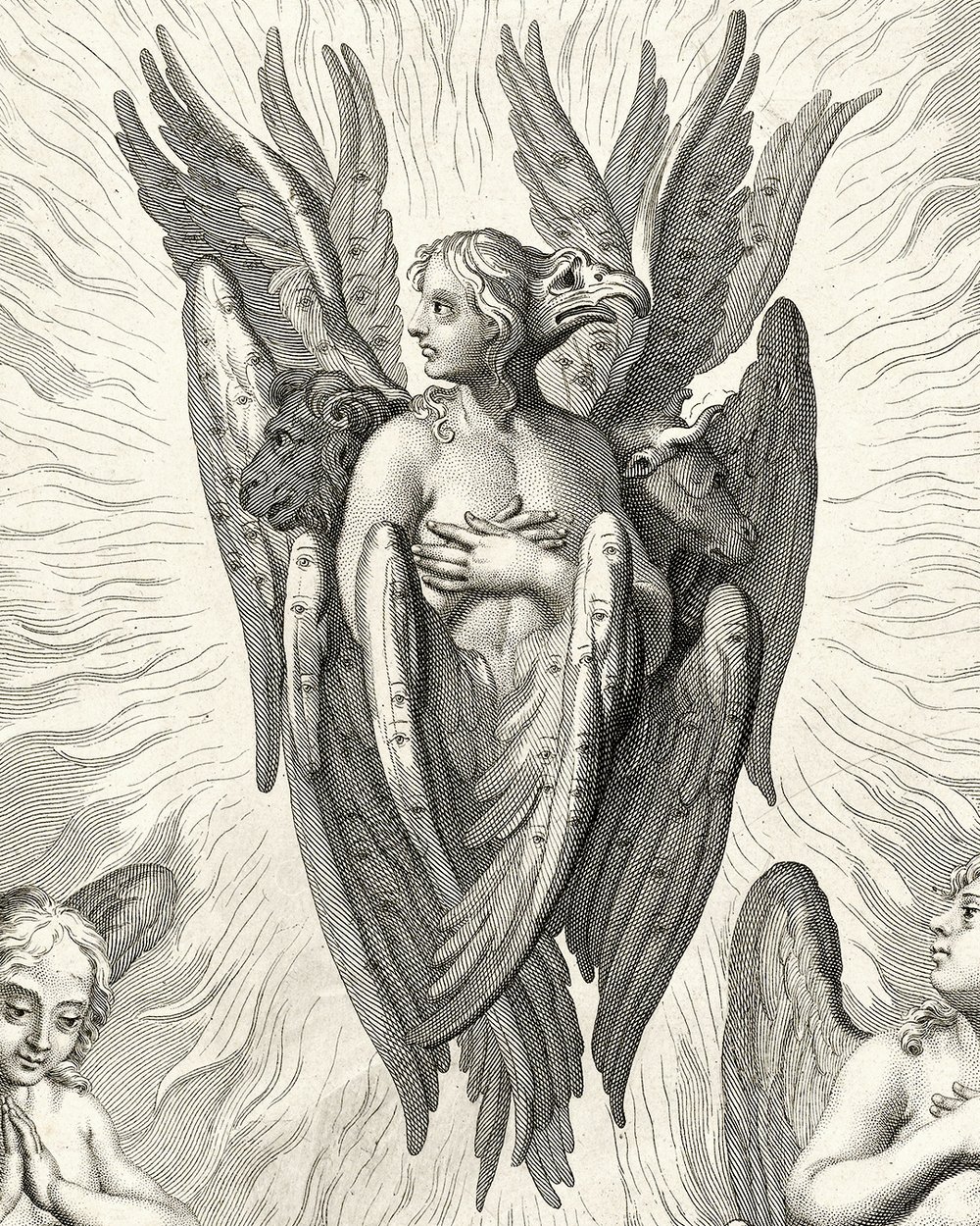 "Three seraphim in different forms" (1681 - 1746)
