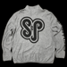 Image of S&P-“Patch+Jumbo Combo” Logo (XL) SAMPLE (1/1) Wool Light Weight Zip-Up (Charcoal)