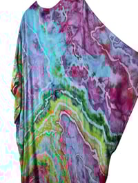 Image 8 of M Long Woven Kimono in Tropical Geode Ice Dye