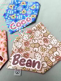 Image 2 of Valentines Personalised Dog Bandanas - Mutts About You/Bees/I Woof You