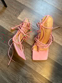 Pink lace ups 