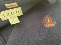 Image 2 of 80s IZOD CARDIGAN - NAVY SIZE XL