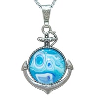 Image 1 of Anchors Illusion-One-Of-A-Kind Abstract Art Pendant