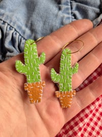 Image 3 of Saguaro Cactus Earrings