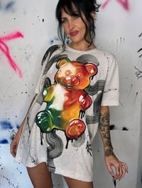 Image 3 of “EDIBLE” CUSTOM HAND PAINTED T-SHIRT LARGE