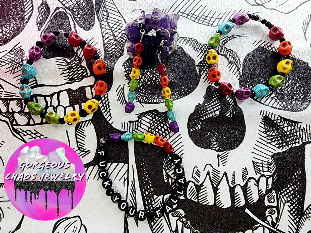 Image of Rainbow Skulls annnd Black