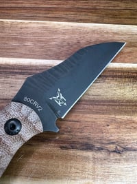 Image 2 of Wachtman Knife & Tool Kliff Micarta Stone Wharncliffe Fixed Steel Blade