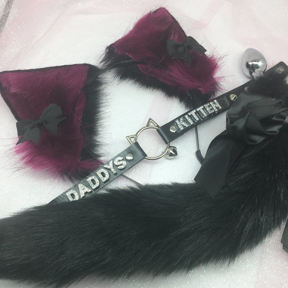 Kitten purple black kitten 🐾 set 