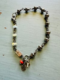 Image 16 of opal tourmaline and pyrite charm bracelet