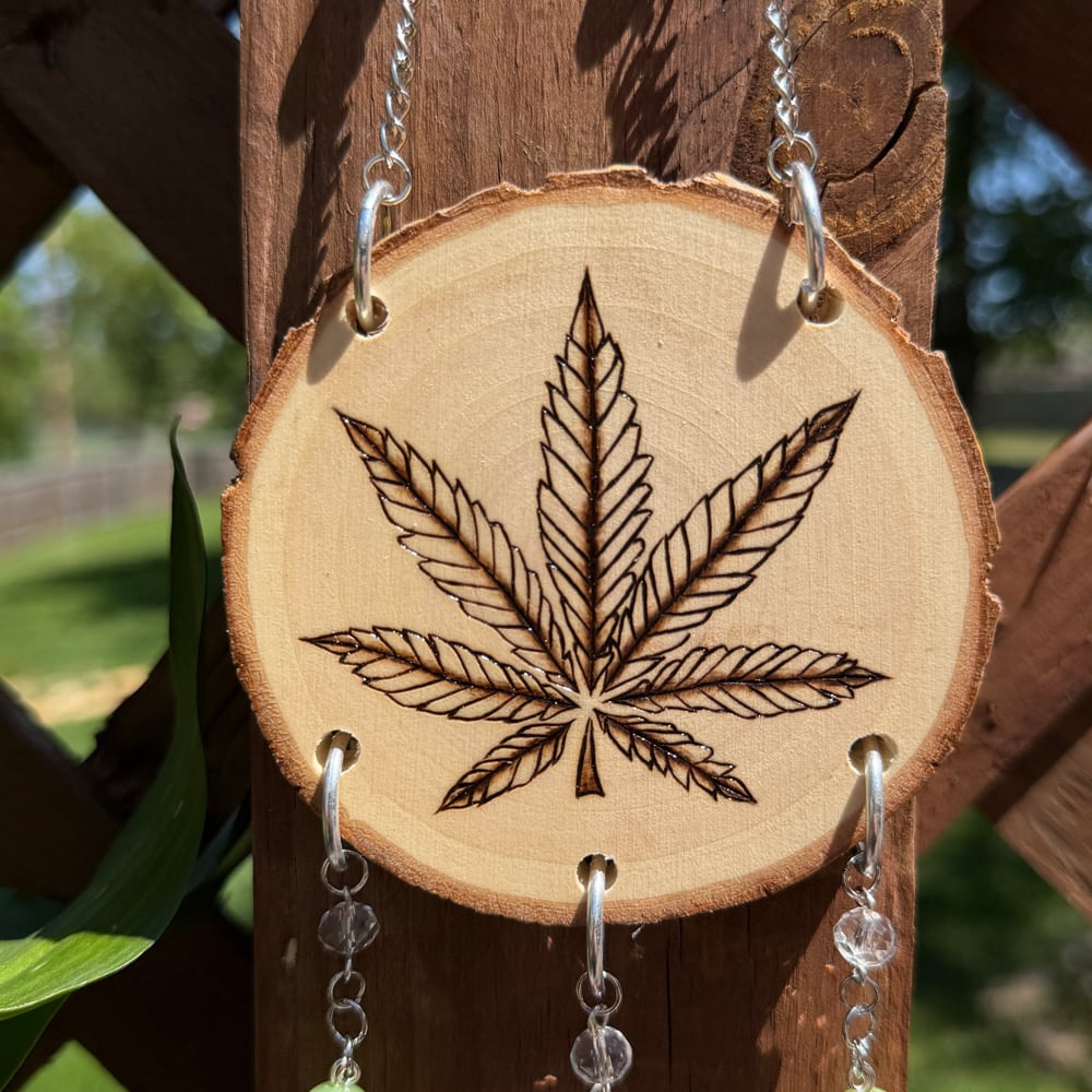 Image of pink terpene sun catcher 