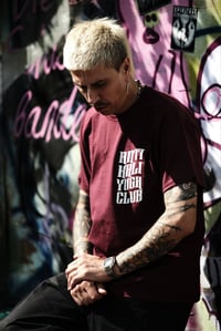 Image 1 of ANTI KALI YUGA CLUB /Shirt (Maroon/White)