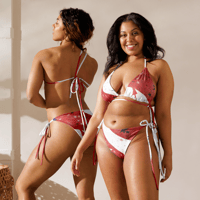 Image 12 of All-over print string bikini (Patriotic)