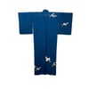 Antique Silk Kimono (Blue Clouds & Botanicals)