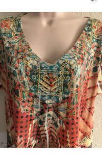 Image 4 of New XL Bedazzled Kiara multi top #789*8