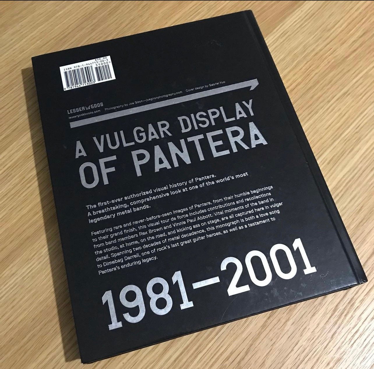 A vulgar display of pantera photo store book