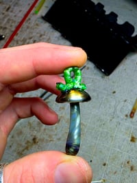 Image 4 of Mushroom pendant with lil inch worm bale 🐛🍄🫠